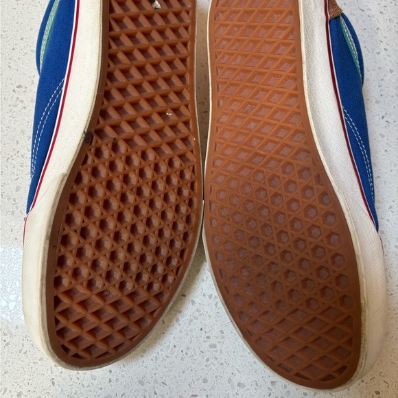 Vans Women's Old Skool Frayed Laces Port Royale Colorblock Suede Skate Sneakers - Picture 5 of 7